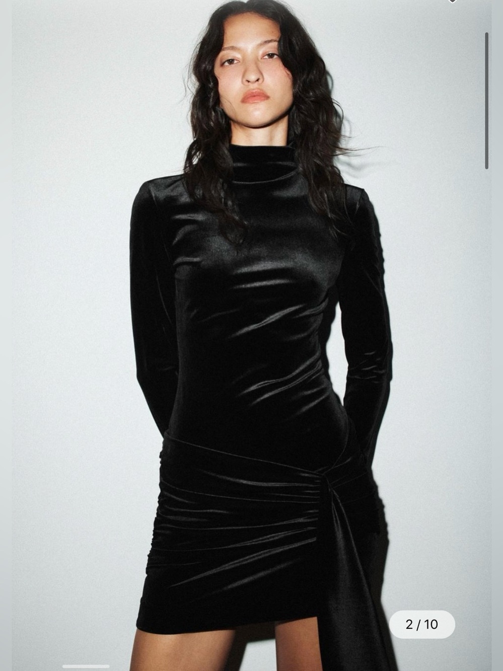 NWT‼️ ZARA VELVET MINI DRESS WITH SASH BELT